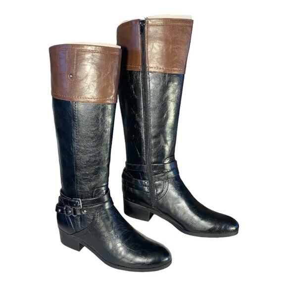 Unisa Women's Tereza Black and Brown Western Boots 10 - Picture 2 of 10